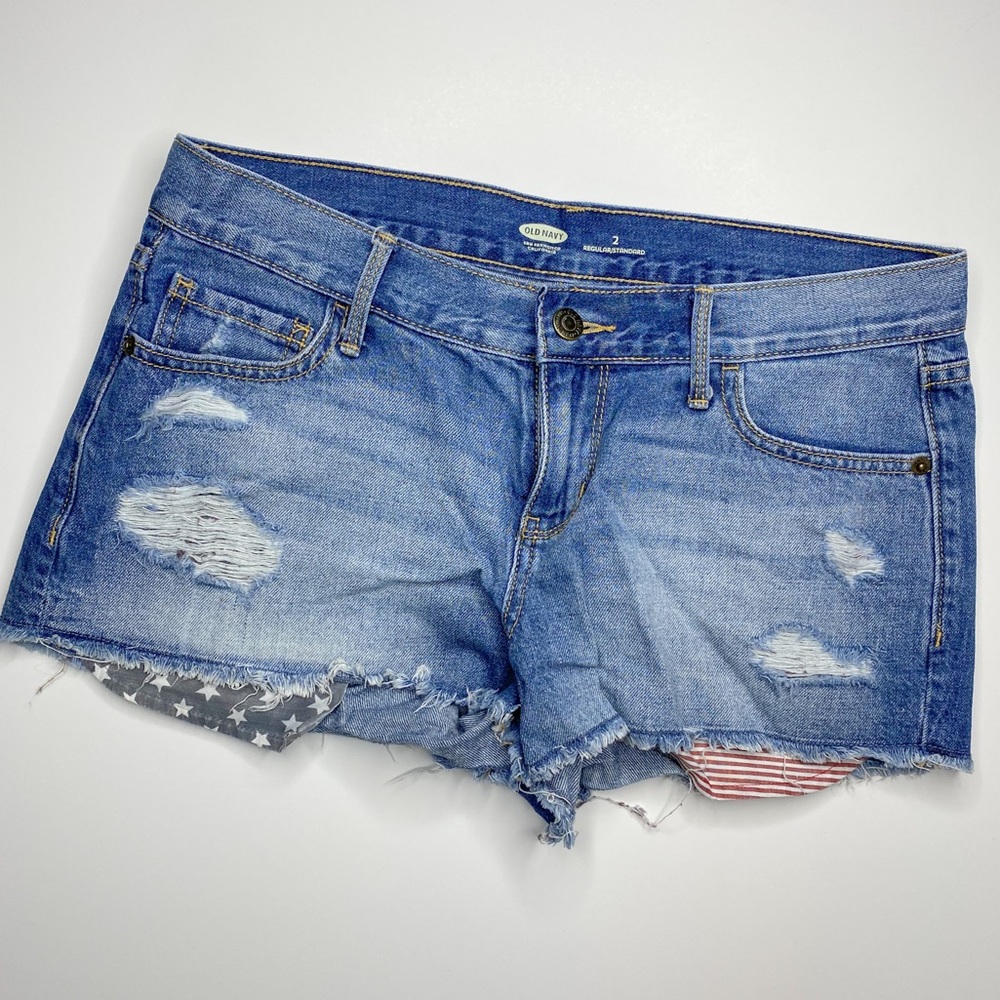 OLD NAVY Stars & Stripes Denim Shorts